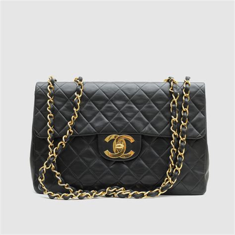 chanel vintage quilted lambskin classic flap bag -7''x10''- black|chanel classic flap bag price.